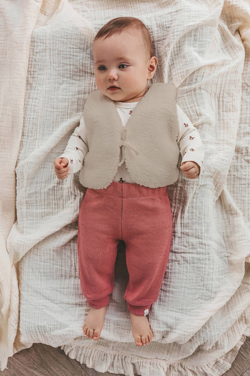 Your Wishes regular casual broek rood