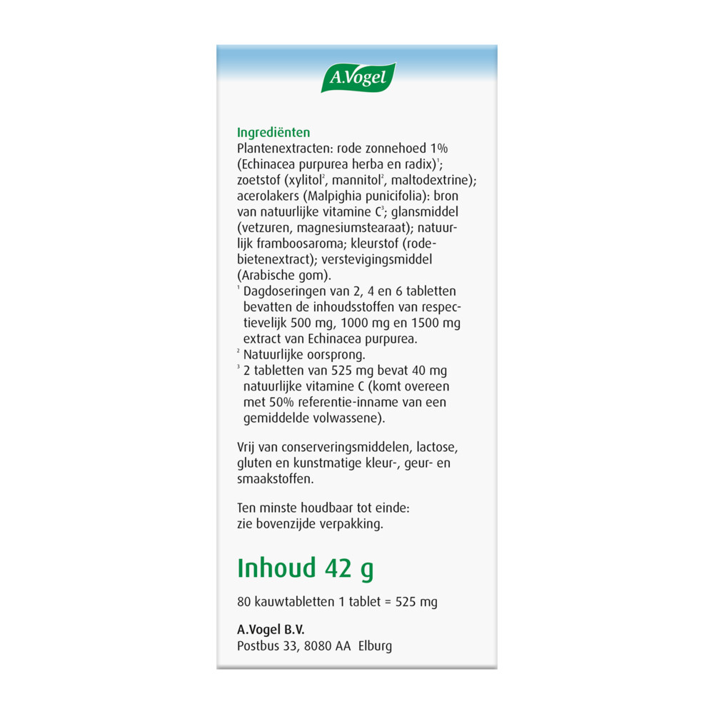 A.Vogel Junior Echinaforce met Vitamine C80 kauwtabletten