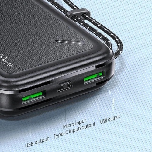 (20000mAh) Dual USB A / USB C / Micro USB Powerbank Power Delivery Ladegerät (20KCD16801) - Schwarz