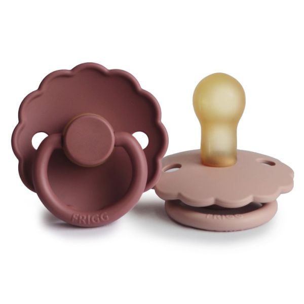 Frigg Fopspeen Daisy Baby Blush/Woodchuck T1 0-6mnd (2 stuks)