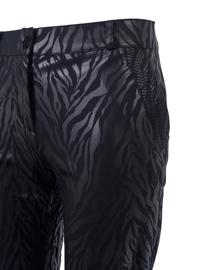 HBT BASICS INSOLITES - CHRISTINA PANTALON BLACK ZEBRA