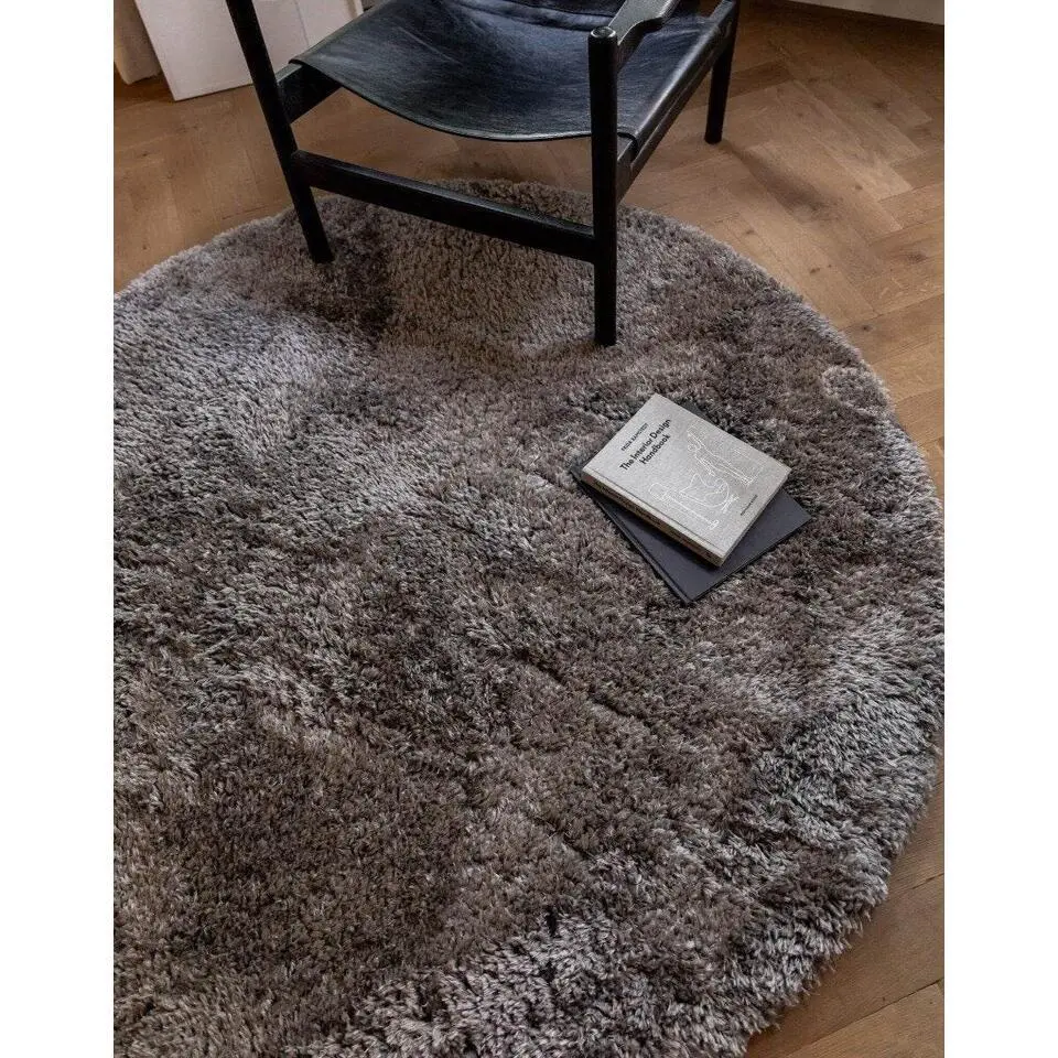 Interieur05 rond vloerkleed Fender grijs/lichtgrijs - 200 x 200 cm