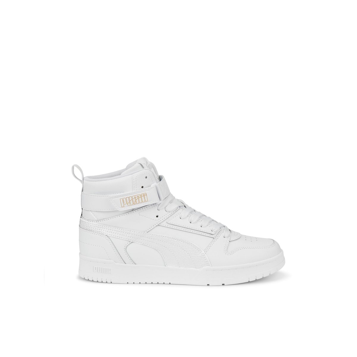 PUMA-Rebound-m-Baskets montantes - Talon plat - Blanc Multi