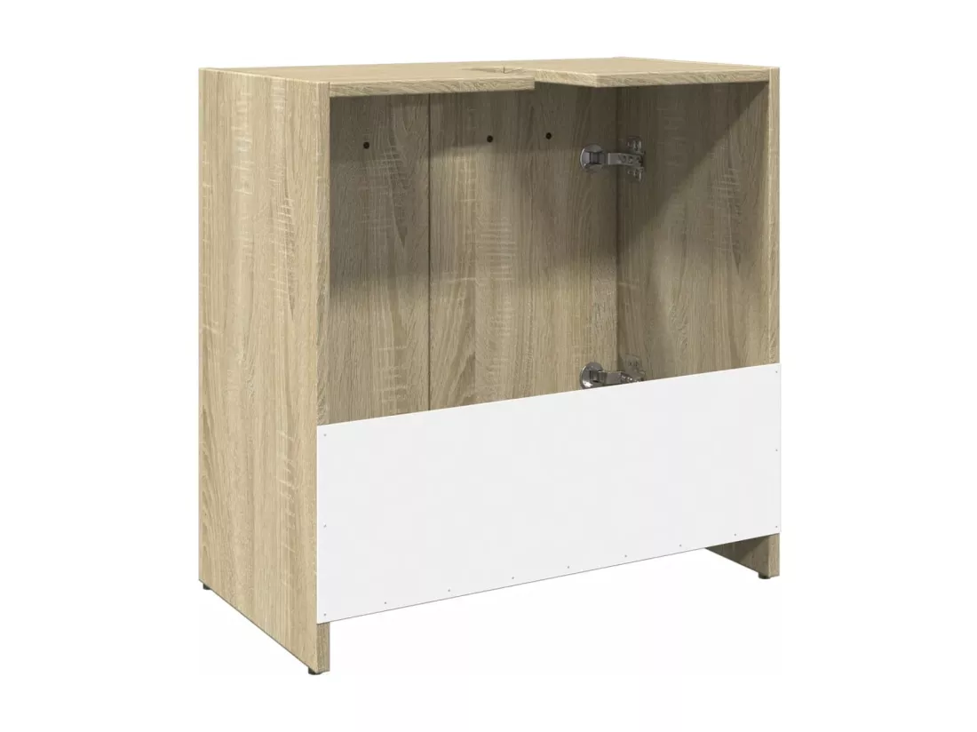 Armoire lavabo de salle de bain chêne sonoma 60x33x60 cm