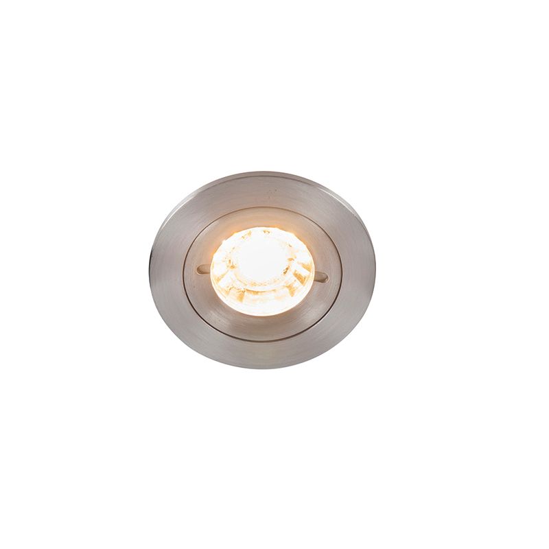 Set van 6 Moderne inbouwspot staal rond IP44 - Xena