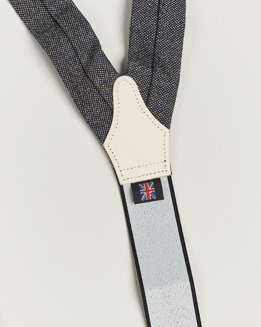 Albert Thurston Donegal Tweed Braces 40mm Dark Grey