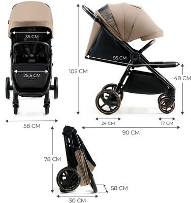 Kinderkraft MITZY Trille, Linen Beige
