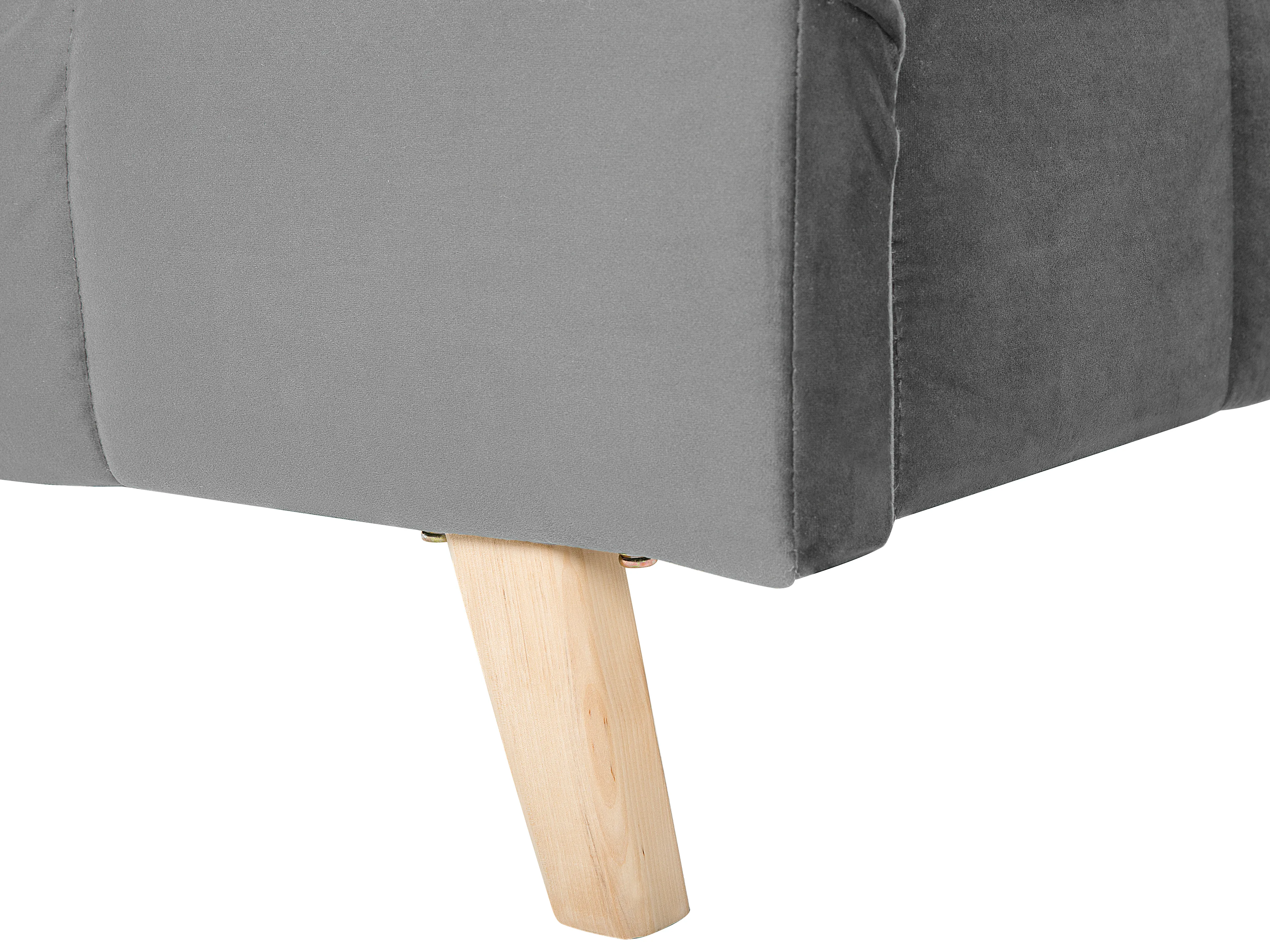 Bed Fluweel SENLIS 180 x 200 cm Grijs