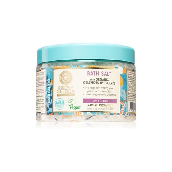 Natura Siberica Oblepikha Sal de Banho Relaxante com Espinheiro-Marítimo 600g