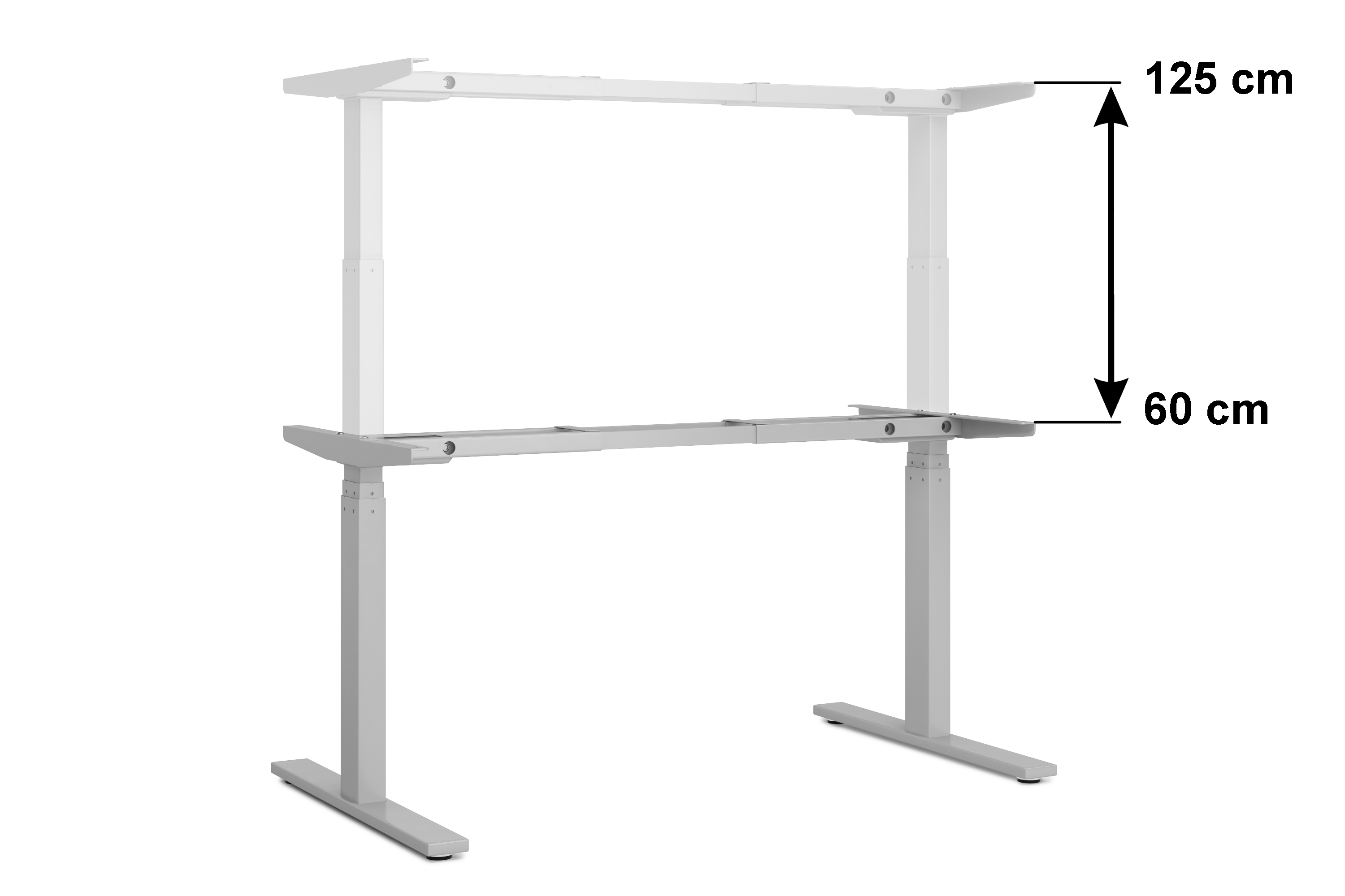 Tischgestell Stehpult elektrisch grau 160 - 180 cm