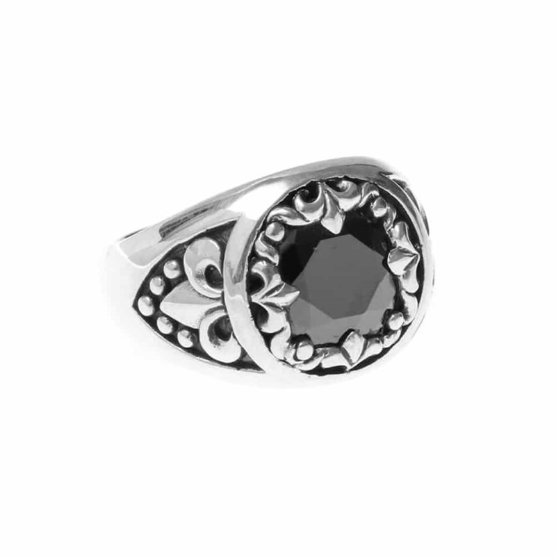 Bague Argent Union Sacrée Noire