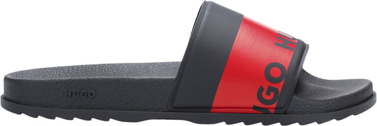 BOSS Italian-made slides with red logo tape 006