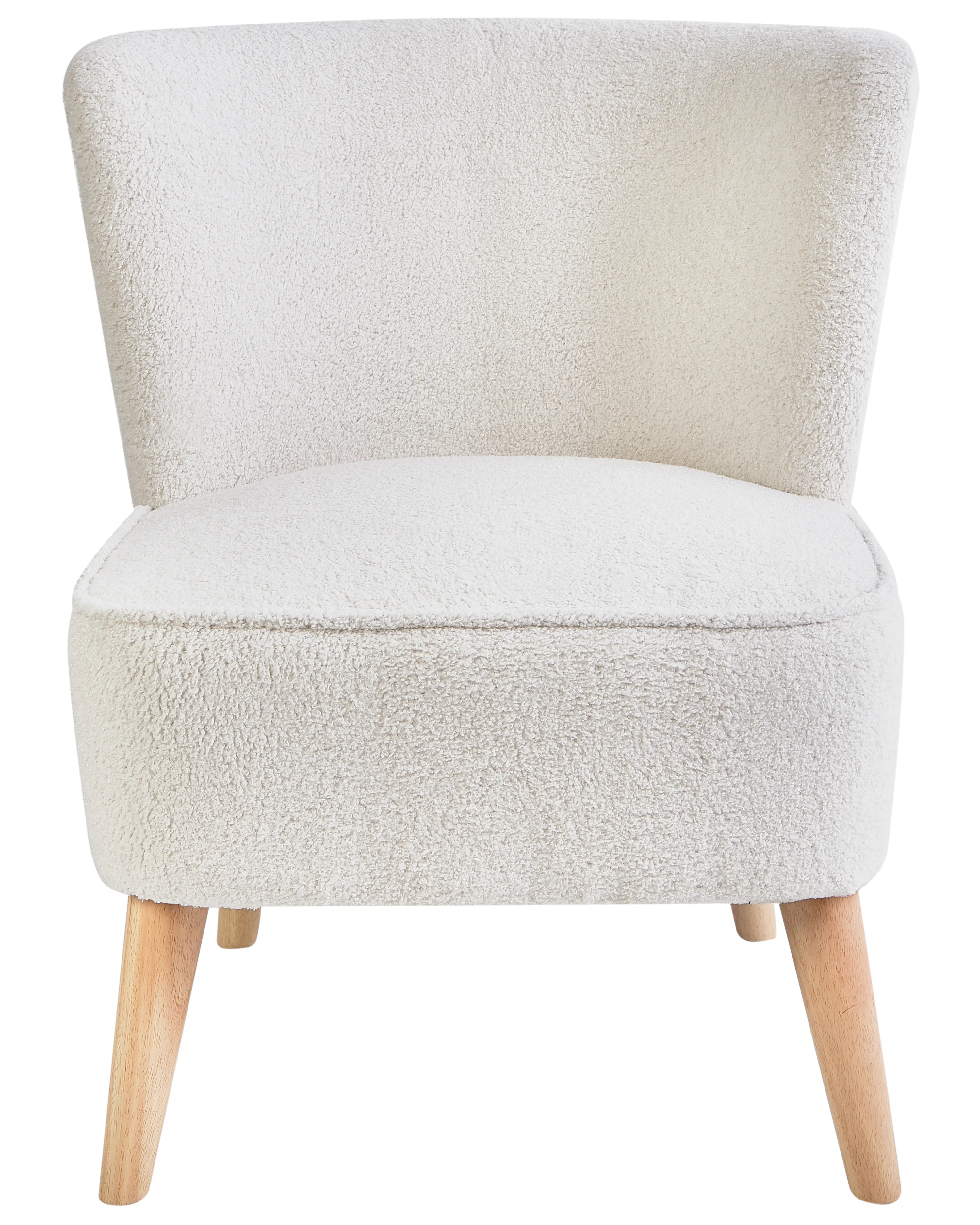Fauteuil ALVEN Bouclé Gebroken wit