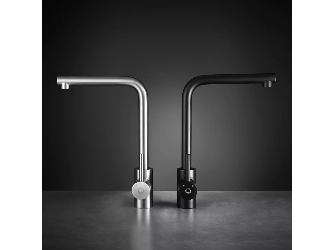 2PCS Cecipa max Robinet de cuisine,Robinetterie Monocommande en acier inoxydable, Mitigeur de cuisine , Mélangeur d'évier Cuisine Brossé,EU Modèle