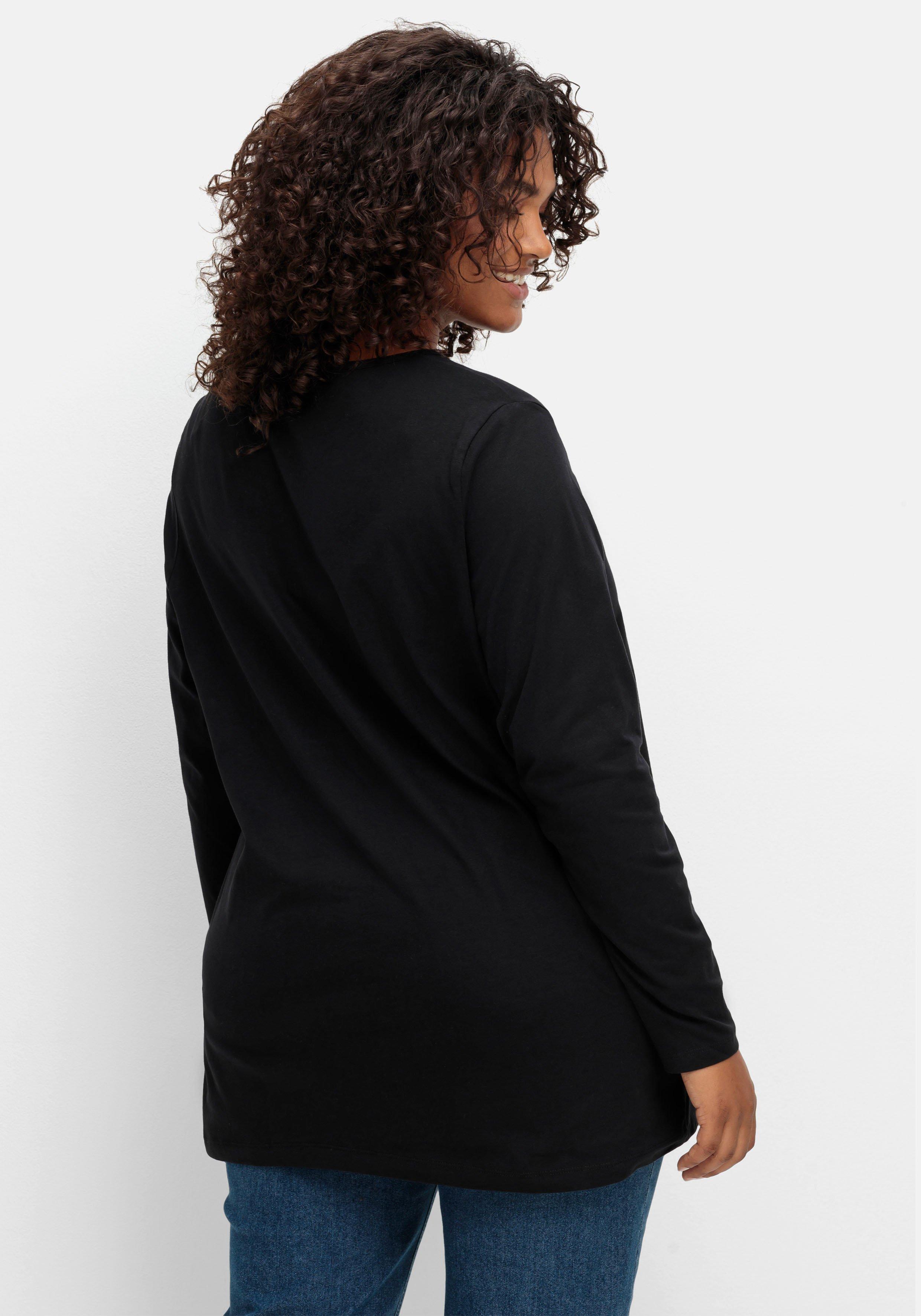 Longshirt mit aufgesetzten Taschen