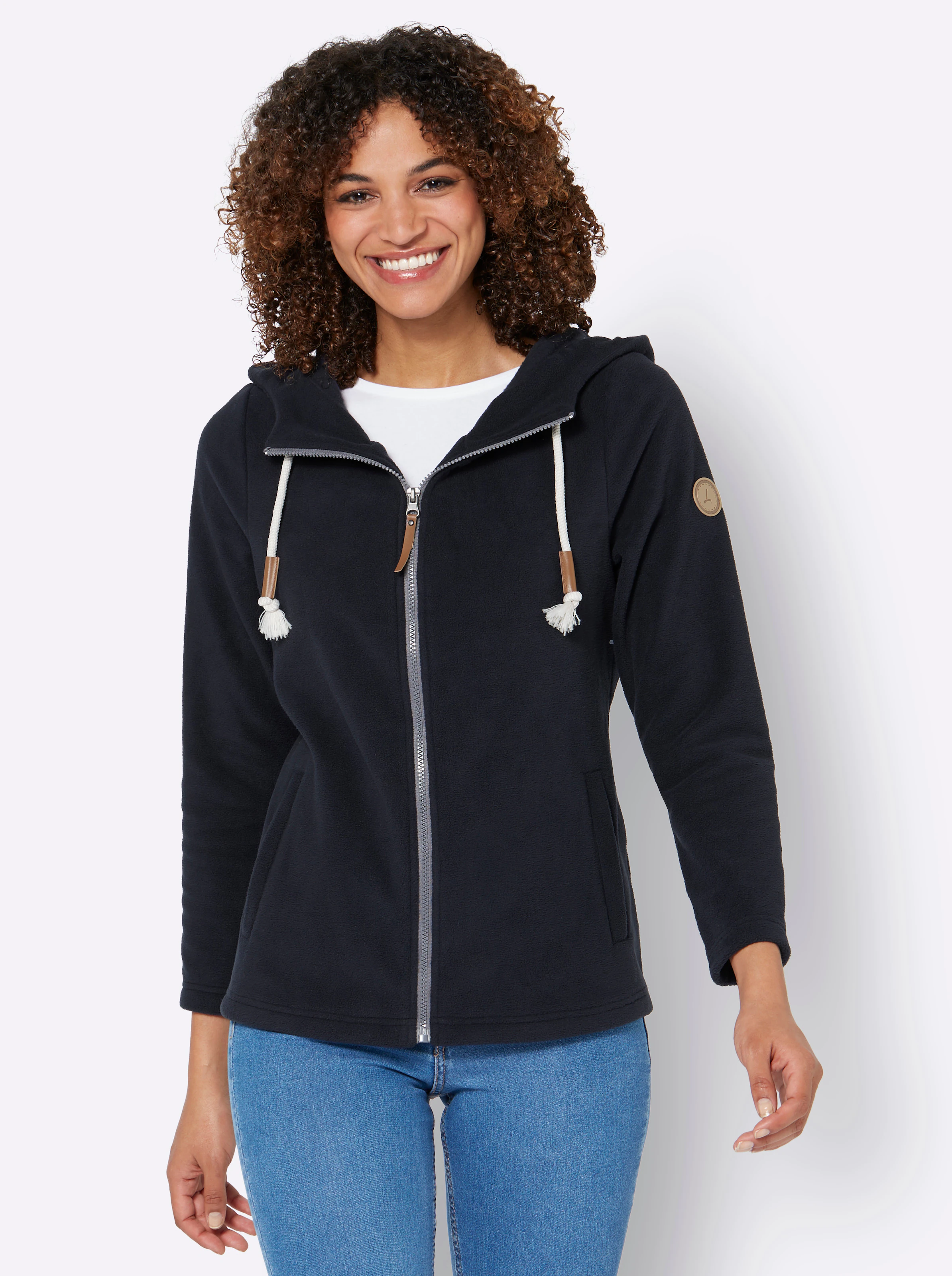 Fleecejacke in marine