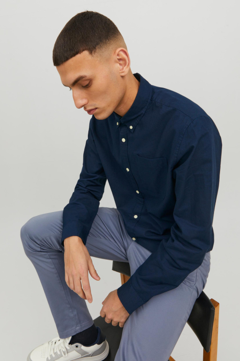 Jack & Jones blauwe heren overhemd