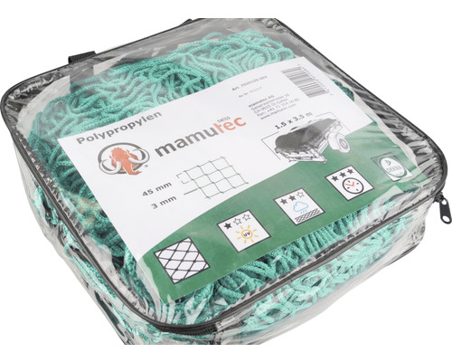 Aanhangwagennet Mamutec groen 150x350 cm