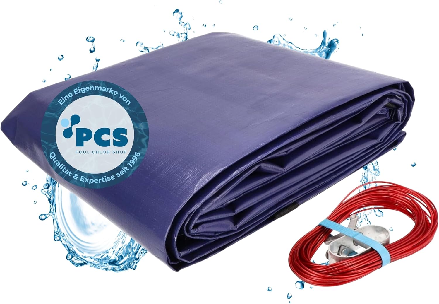 Duraol Poolabdeckung rechteckig I 8,00 x 4,00 m I Hochwertige Poolplane rechteckig mit Materialstärke 300g/m² I Robuste Schwimmbad Abdeckung mit Randverstärkung I Beidseitig beschichtet & wasserdicht
