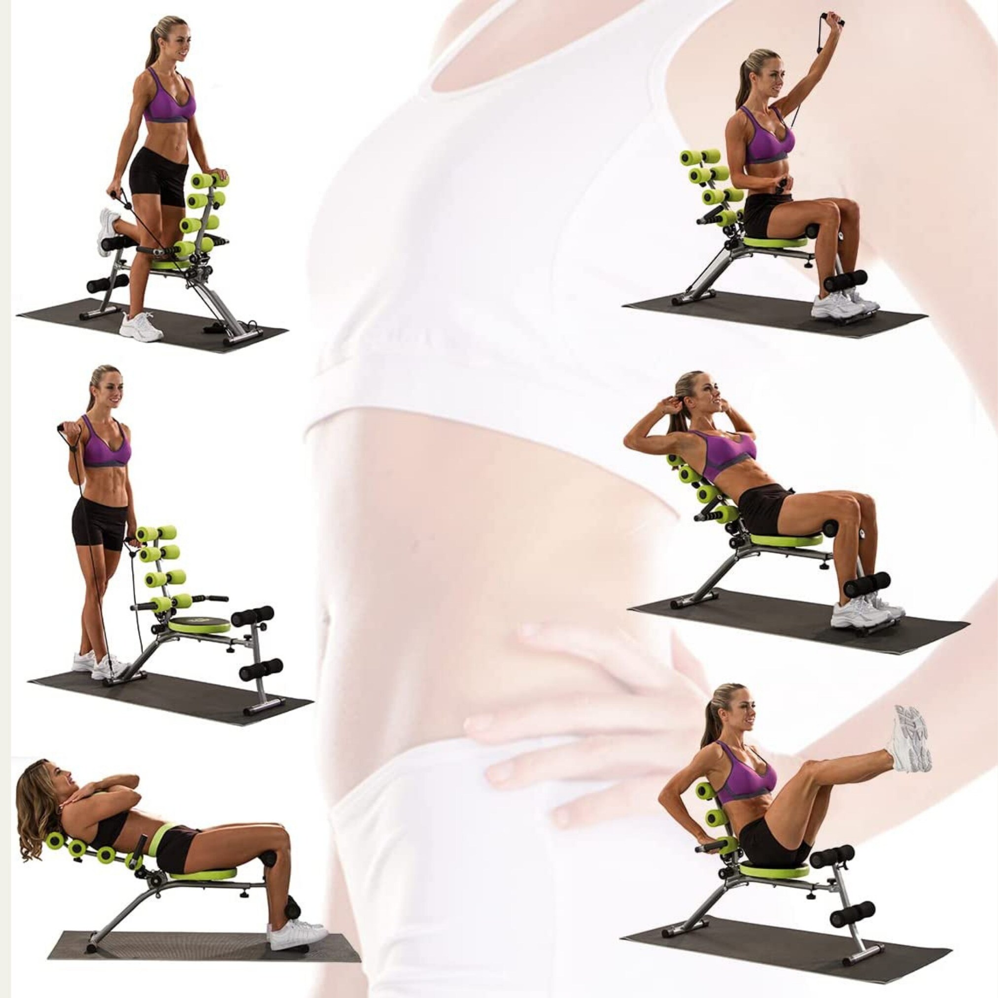 Gymform® Bauchtrainer - Bauchmuskeltrainer mit Trainingsbänder AB Celerate SET
