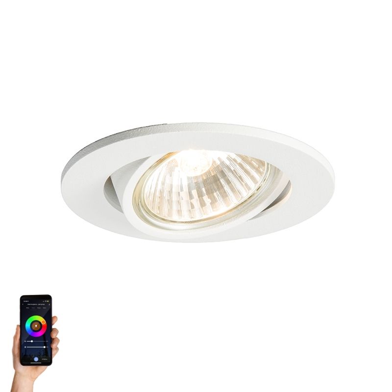 Smart inbouwspot wit kantelbaar incl. wifi GU10 - Cisco