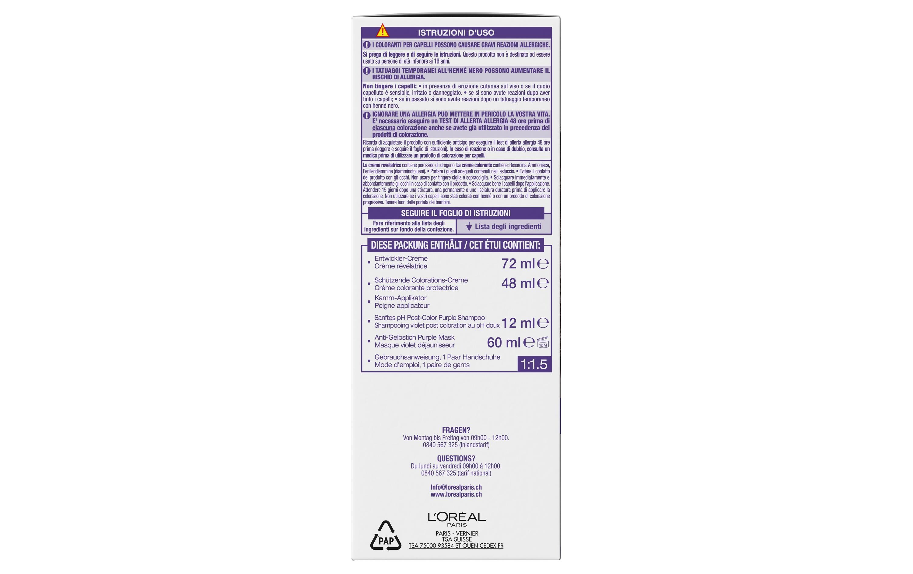 Haarcoloration Cool Crème 4.11 Ultra Kühles MittelbraunDauerhafte Haarfarbe mit bis zu 100% Grauhaarabdeckung