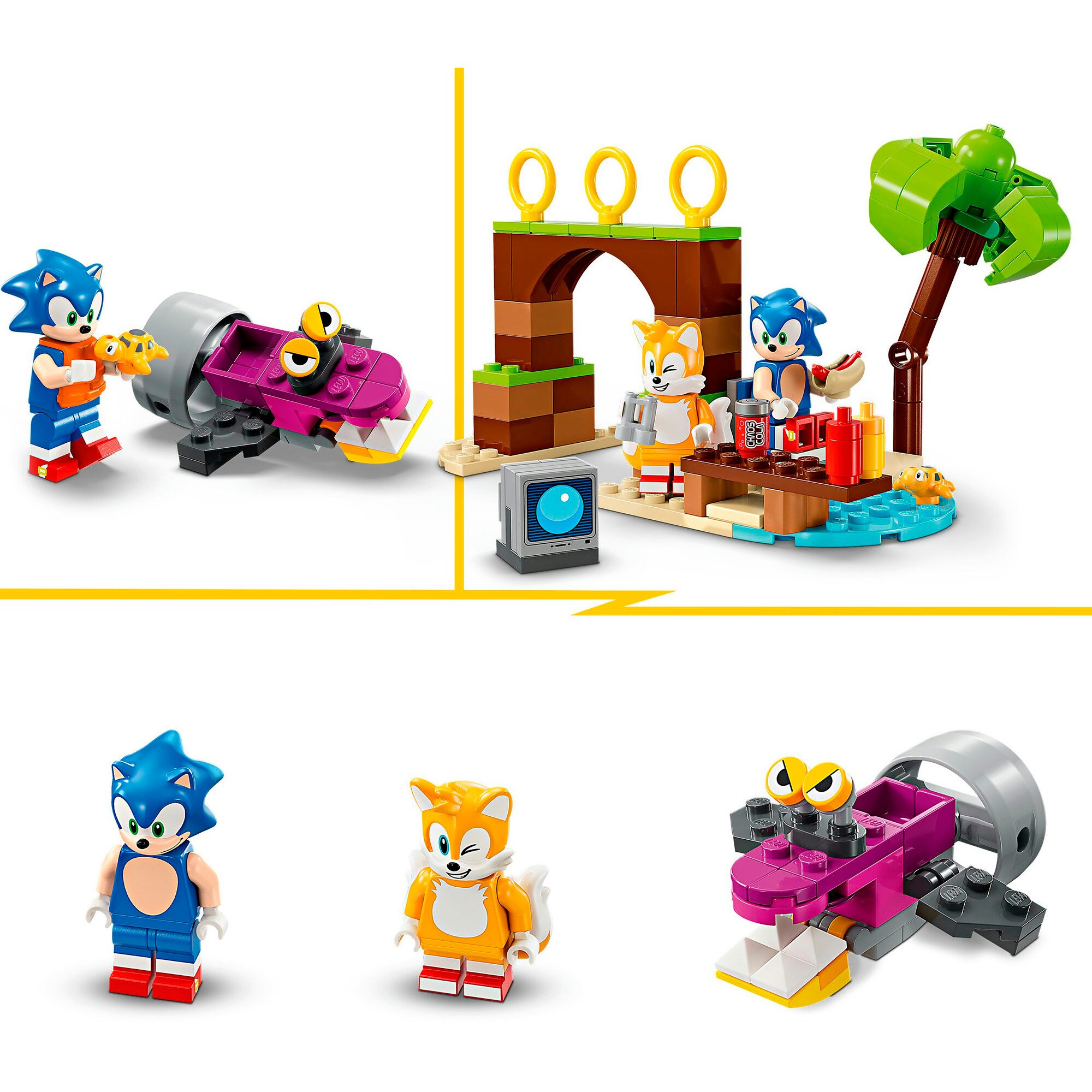 LEGO Konstruktionsspielzeug Sonic the Hedgehog Tails’ Abenteuerboot