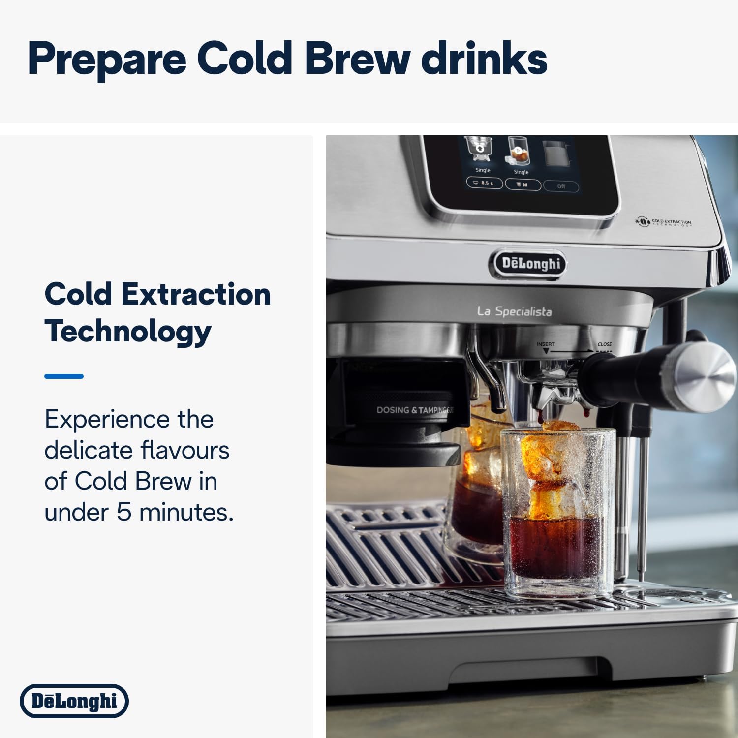 De'Longhi La Specialista Arte EC9155.MB, Machine Expresso Manuelle, Moulin intégré avec 8 finesses de mouture, Contrôle Actif de la Température, Buse vapeur MyLatte Art, Métal/Noir [Classe énergétique A+]