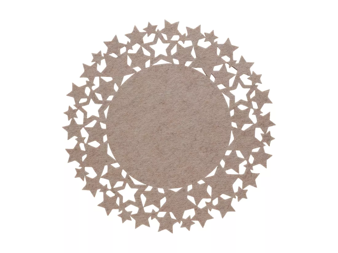 Set de Table Décoratif Stille – Feutre Beige Moyen 38 cm