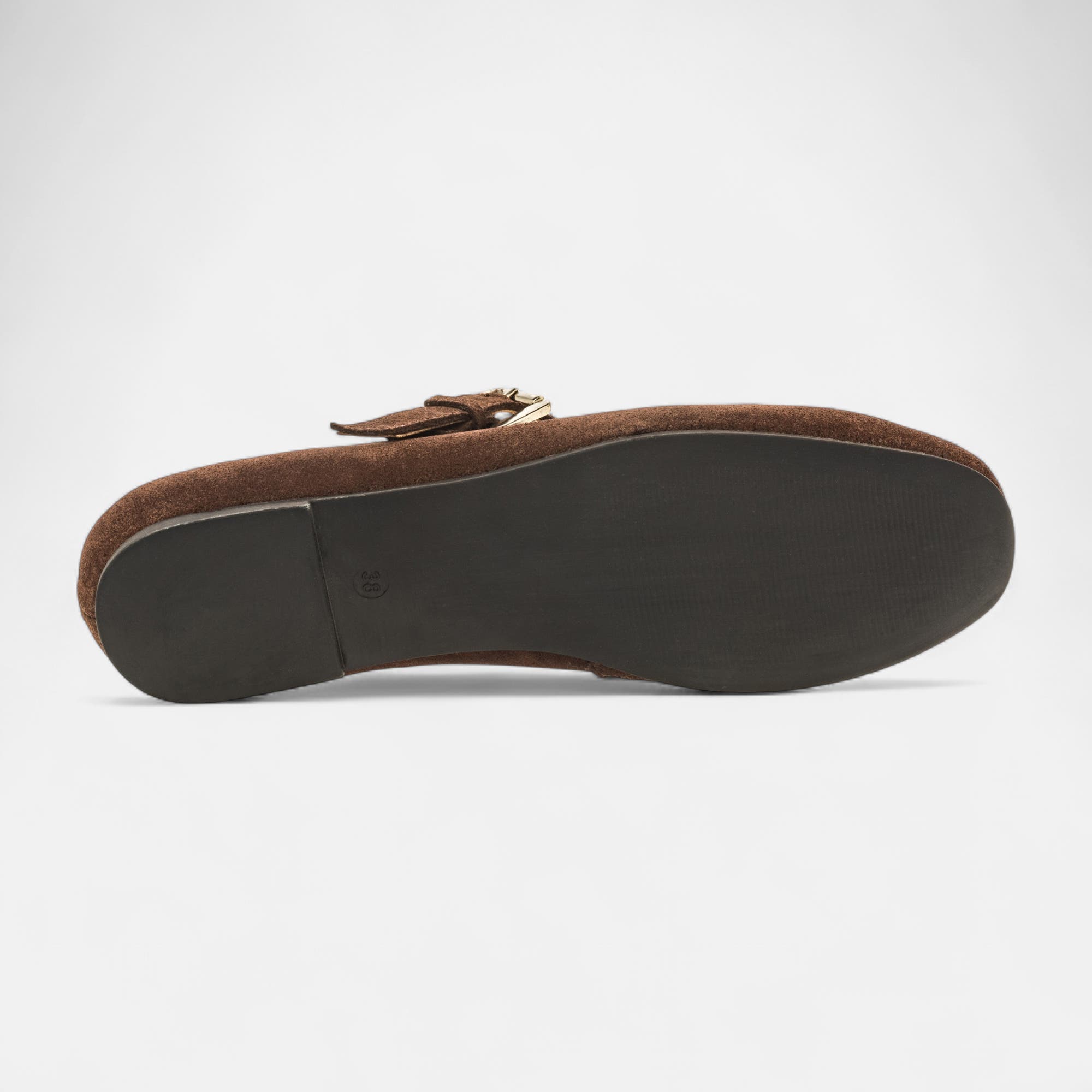 Ballerines Femme en cuir marron