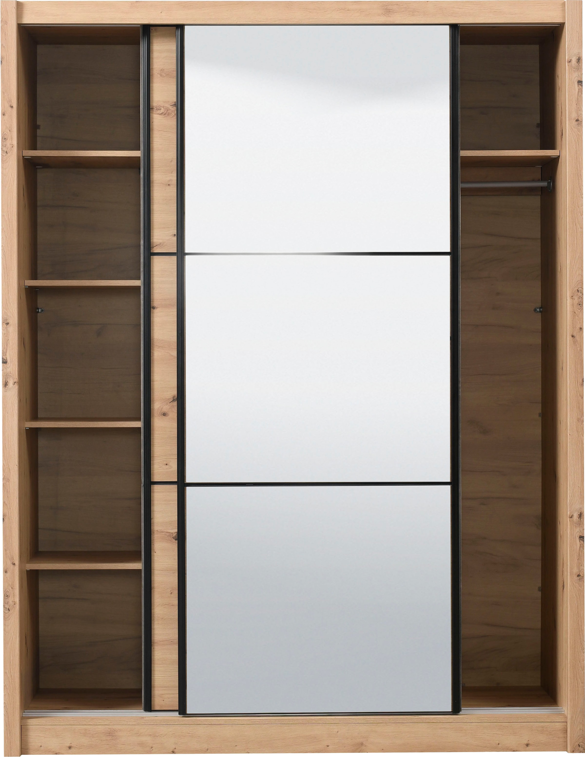 INOSIGN Schwebetürenschrank »Navara Kleiderschrank mit Spiegel Wäscheschrank Garderobe« mit grosszügiger Innenausstattung, FSC®-zertifiziert, in 3 Breiten