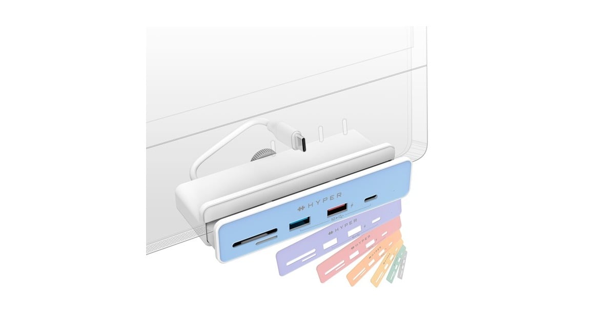 HyperHyperDrive 6-in-1 USB-C Hub for iMac 24″ usb-hub  (Wit)