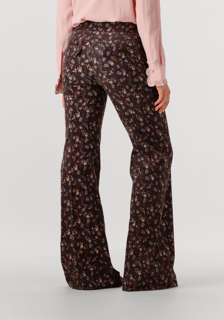 bruine dorothee schumacher flared broek floral statement