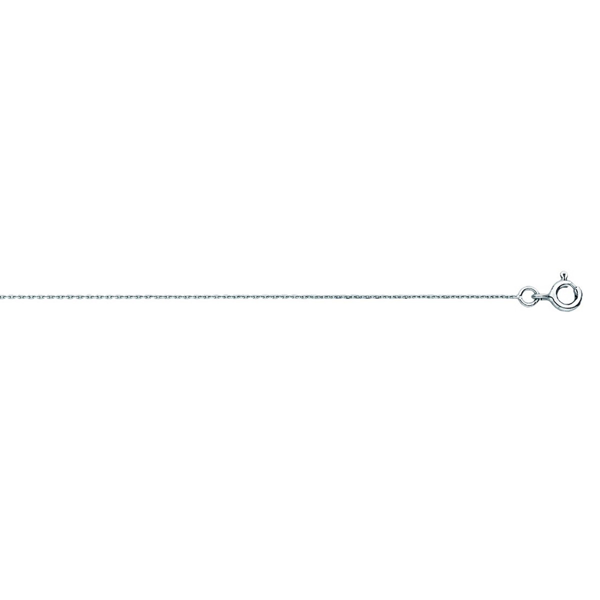 Chaîne forçat diamantée or blanc 9 carats (BRILLAXIS)