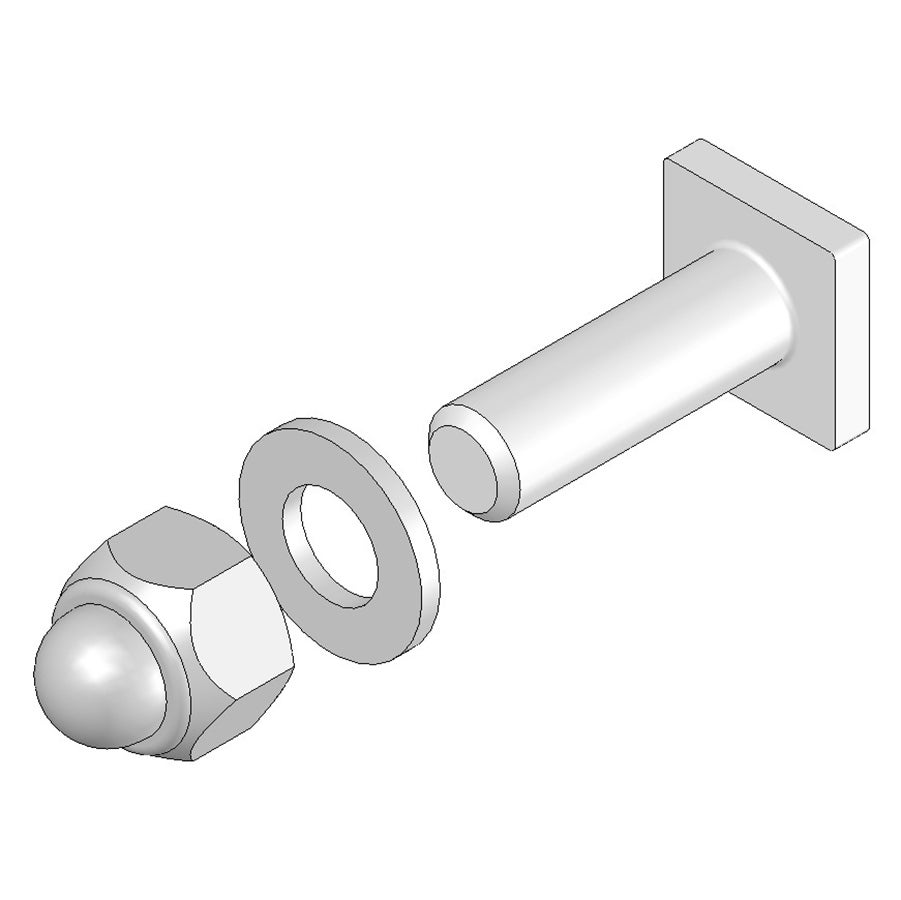 MUNK T-sleufschroef M8x18 complete set voor systeemleuningen, 10 stuks
