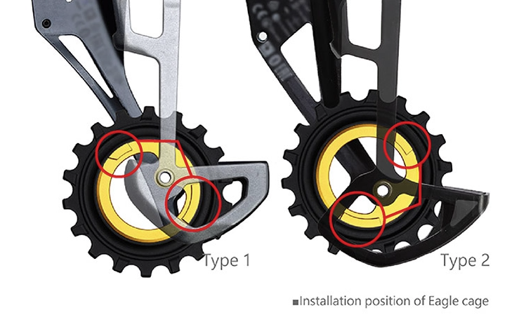 Tripeak Oversized pulleyhjul Jetstream pro keramiske lejer SRAM MTB Eagle 12T/18T sort