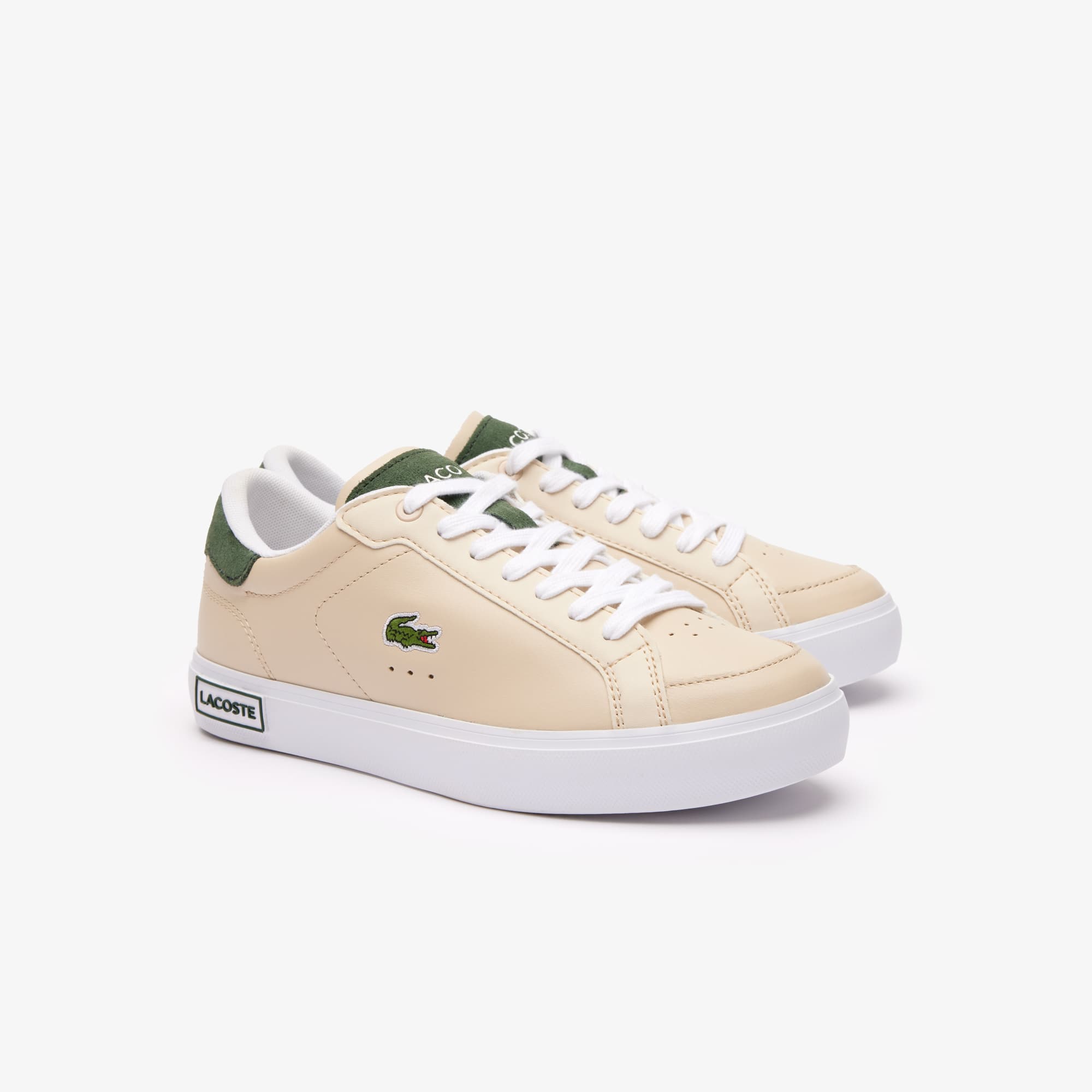 Sneakers Powercourt femme en cuir Sneakers - Blanc - Lacoste - Femme
