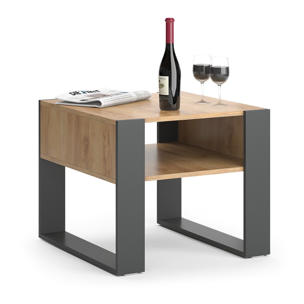 Vicco Couchtisch Sofatisch Beistelltisch Ari Eiche Anthrazit Wohnzimmertisch