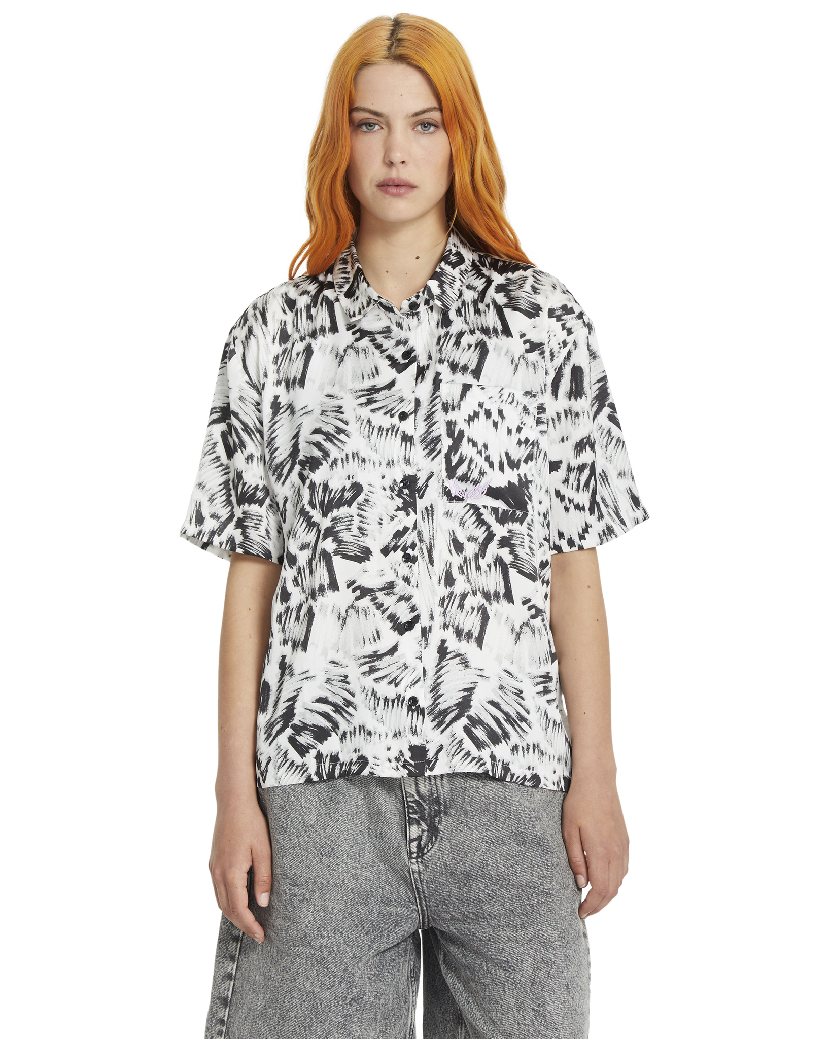 Volcom FA Alix Woven SS Black White