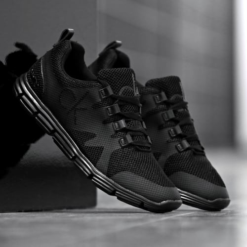 Baskets Runner Sneaker Lace Up 0086 Full Black