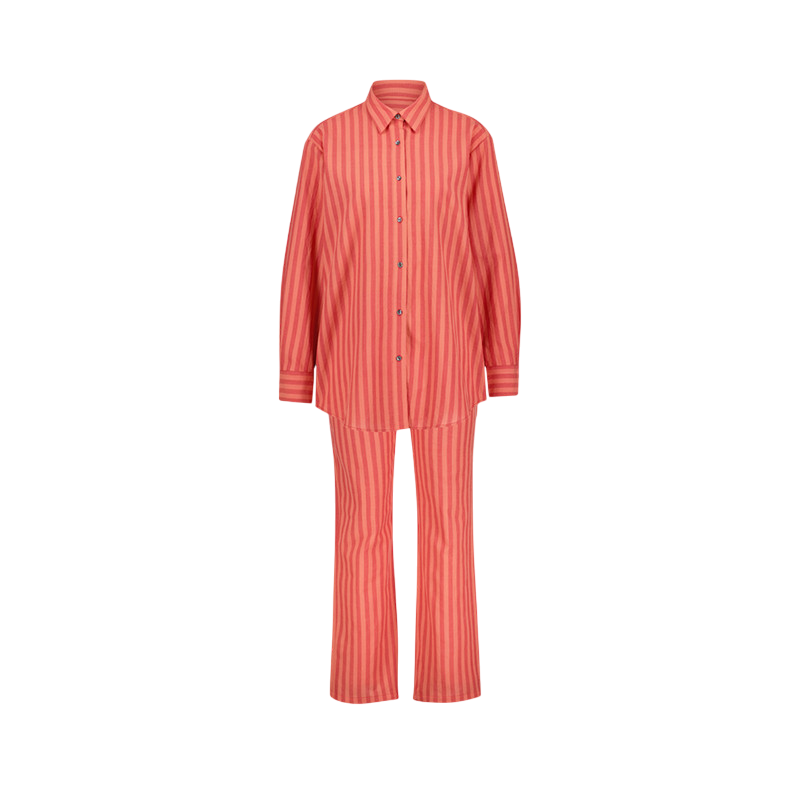 Pyjamaoberteil gestreift Pink