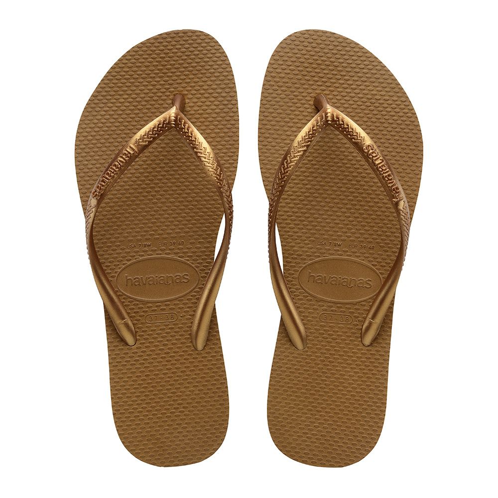 Havaianas SLIM BRONZE - Tongs Femme bronze