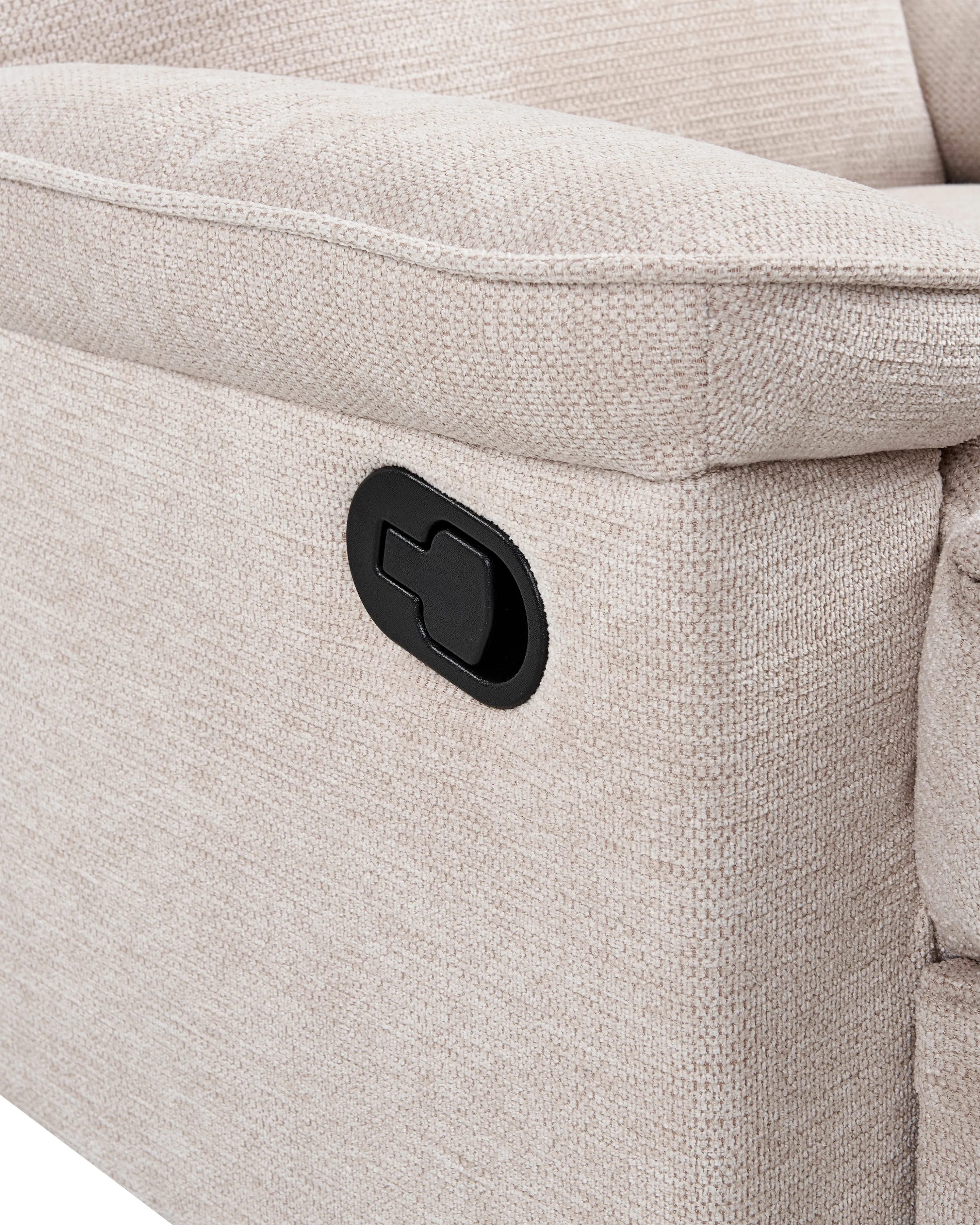 Relaxfauteuil EVERTON inclusief voetensteun Stof Beige