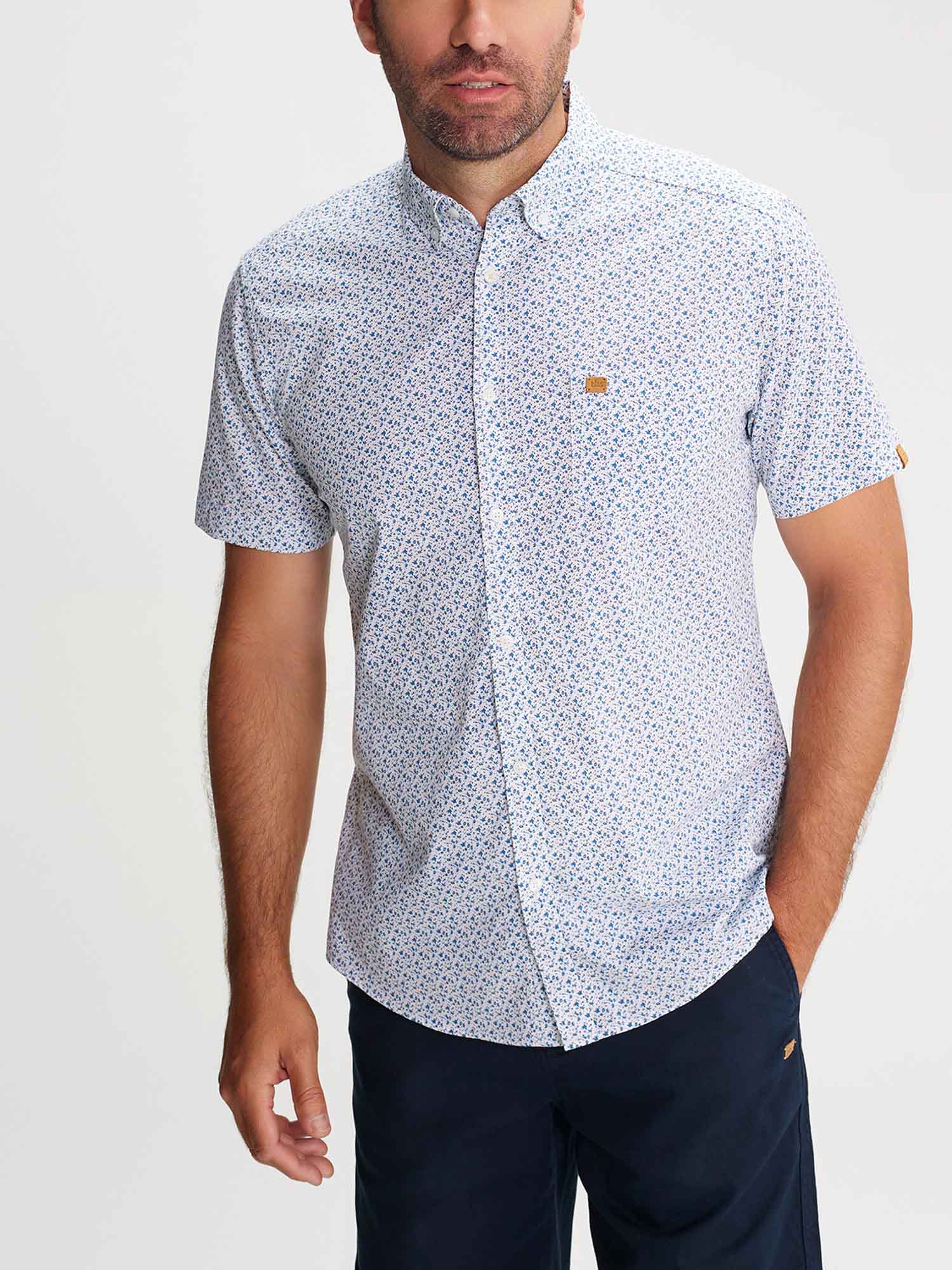 Chemise Homme A Motif Blanc