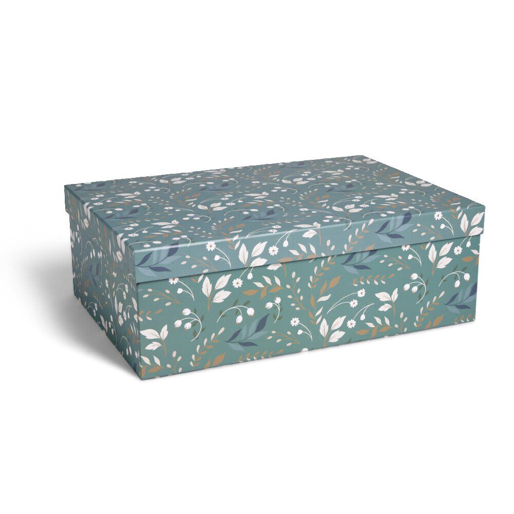 Boîte carton décorée 28x19,5xH10,8cm - 2 modèles