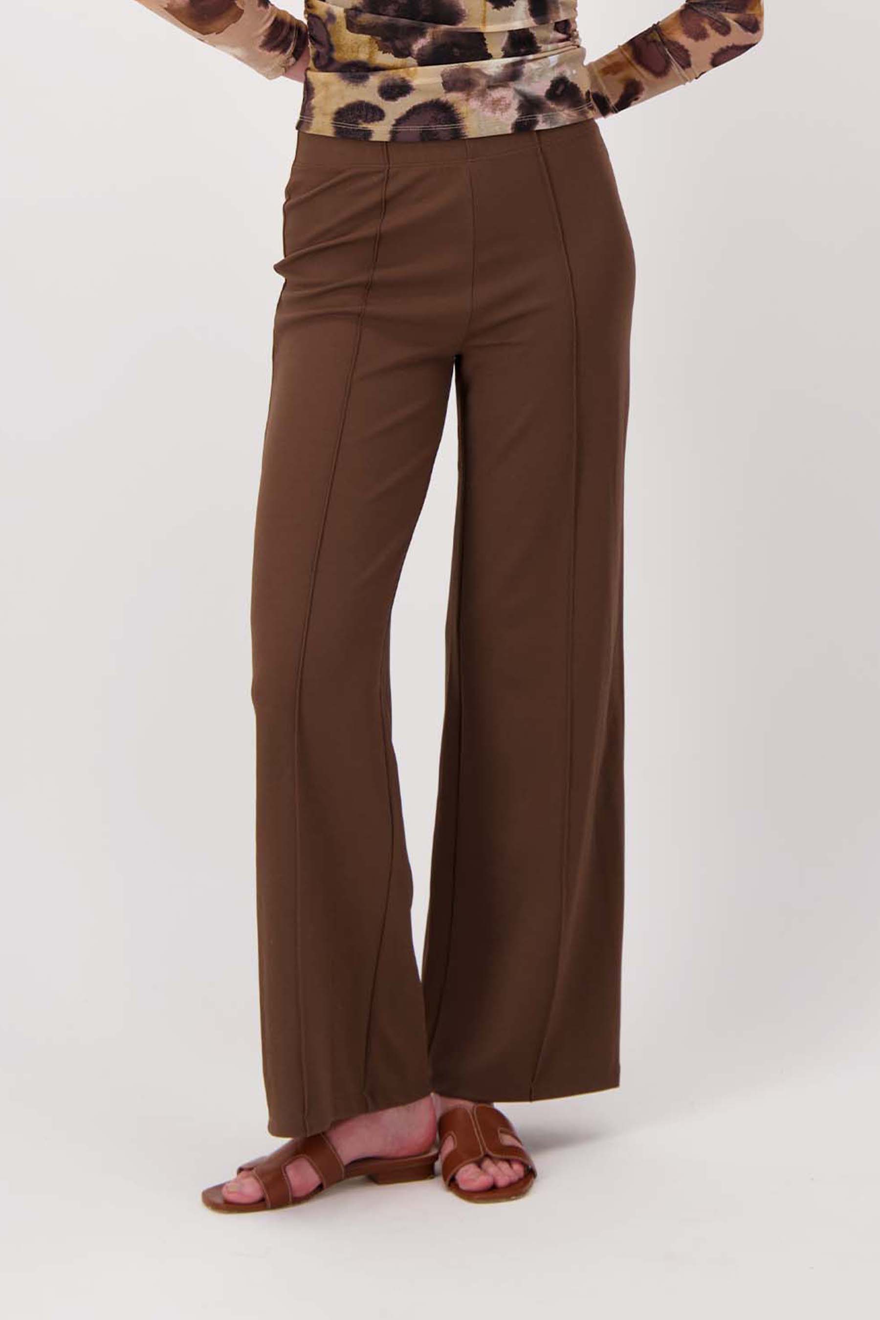 stretch broek met naad