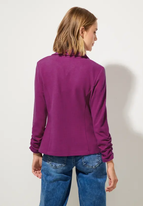 Basic Blazer mit Raffungen - magenta pink