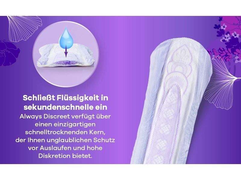 Always Inkontinenz Einlagen Discreet Normal 96 Stück Hochwertige Inkontinenzeinlagen für zuverlässigen Schutz