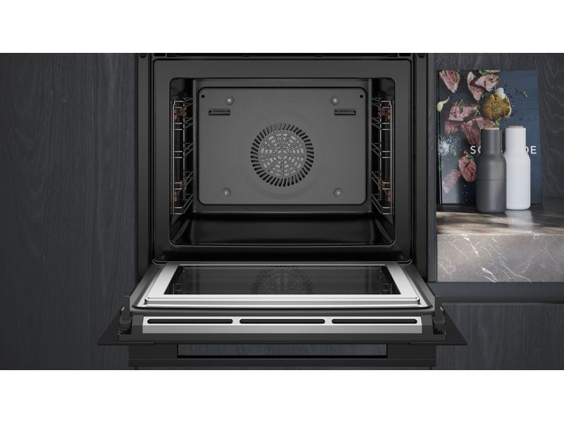 Siemens Einbaubackofen mit Mikrowelle iQ700 HM736G1B1C Schw Einbau-Kompaktbackofen