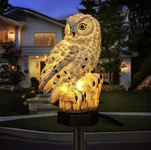 Ugle Hage Lampe - Lampe til Hage – Solcelle